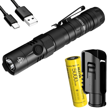 MH12 V2 1200 Lumen USB-C Rechargeable Flashlight With 5000mAh Battery